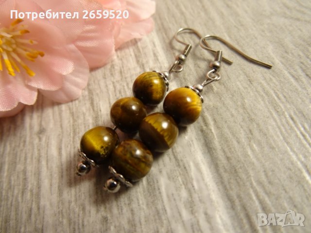 Дамско колие от естествен камък и стомана, снимка 2 - Колиета, медальони, синджири - 39575925