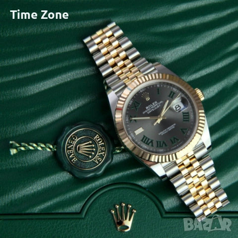Rolex Datejust 41mm Two Tone Yellow Gold Wimbledon Dial Automatic Различни Варианти, снимка 8 - Мъжки - 54051574