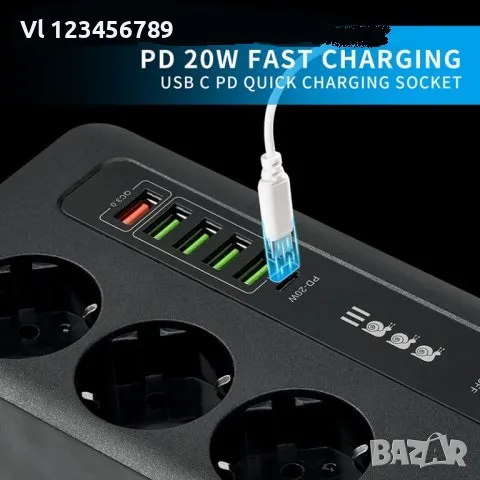 Висококачествен разклонител с защита от претоварване, снимка 2 - Кабели и адаптери - 48882037