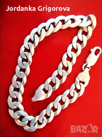 Сребърна италианска гривна - сребро 925, снимка 2 - Гривни - 51806664