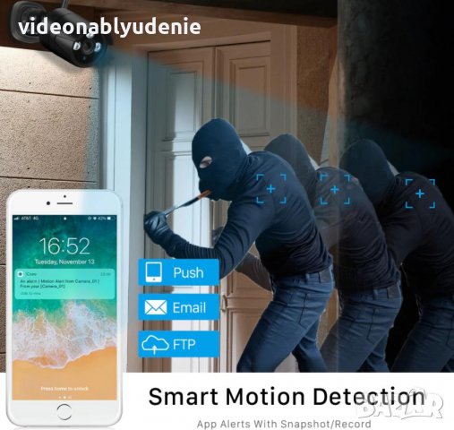 Super Ultra HD 5 MPx IR-CUT 3 АRRAY Метална Водоустойчива H.265 WI-FI IP Камера IP67 Защита mSD Слот, снимка 4 - IP камери - 31250193