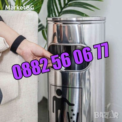 Външен пепелник, иноксов, кошче за боклук с пепелник /3 размера/, снимка 2 - Други - 51842745