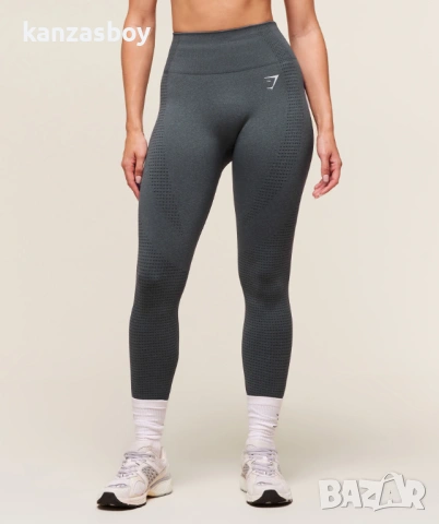 Gymshark Vital Seamless 2.0 Leggings - Strong Grey - дамски фитнес клин L КАТО НОВ , снимка 2 - Клинове - 54156289