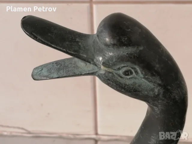 Стара бронзова патица , снимка 2 - Антикварни и старинни предмети - 47813418