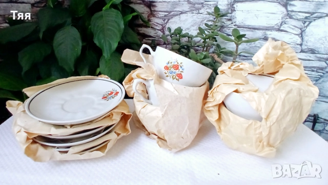 Руски порцелан сервиз за чай , снимка 2 - Сервизи - 51794376