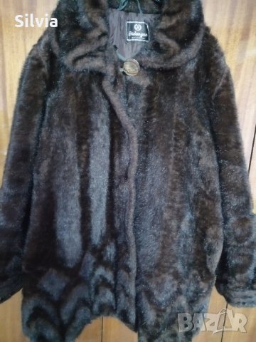Палто кафяво изкуствено голям размер - 30лв.