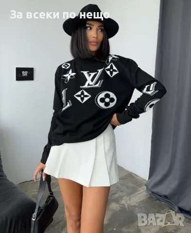 Дамски пуловер с дълъг ръкав фино плетиво Louis Vuitton Код LFS196, снимка 3 - Блузи с дълъг ръкав и пуловери - 48025601