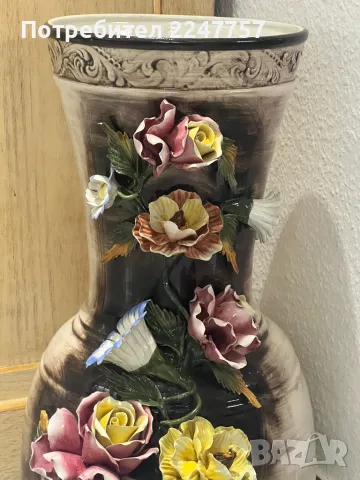 Огромна ваза Capodimonte 56 см, снимка 5 - Вази - 50209368