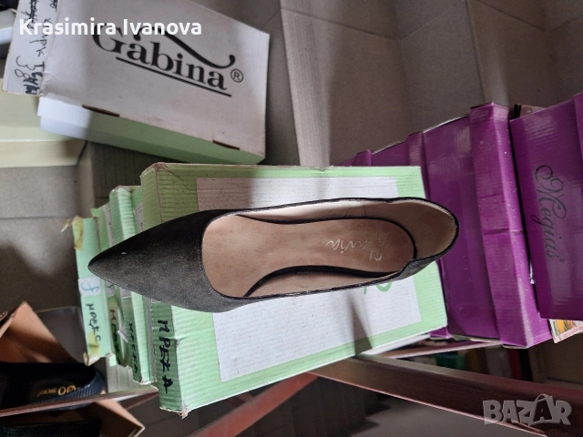 нови обувки Флавия естествен велур черен , снимка 5 - Дамски обувки на ток - 54193664