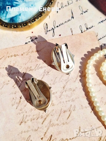 Винтидж сребърни обеци, снимка 3 - Обеци - 53315939