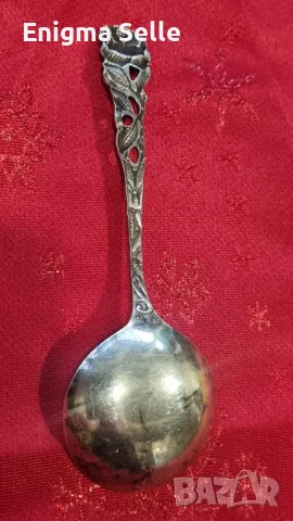 Винтидж посребрена лъжица , снимка 2 - Прибори за хранене, готвене и сервиране - 50180196