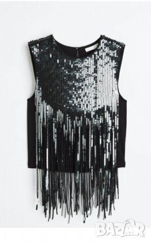 Топ с ресни h&m, снимка 2 - Корсети, бюстиета, топове - 39267890