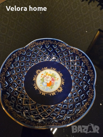 Синя купа/фруктерия от КОБАЛТ, снимка 2 - Прибори за хранене, готвене и сервиране - 52805406