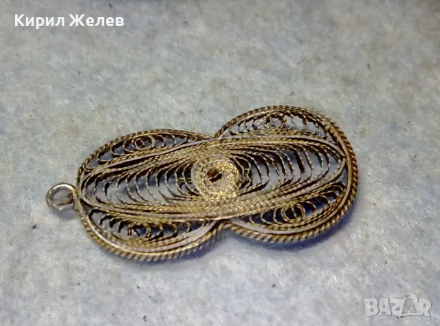 СТАРИНЕН ФИЛИГРАНЕН СРЕБЪРЕН МЕДАЛЬОН СРЕБРО ВИСОКА ПРОБА ХУДОЖЕСТВЕНА РЪЧНА МАЙСТОРСКА РАБОТА 49349, снимка 5 - Антикварни и старинни предмети - 49551698