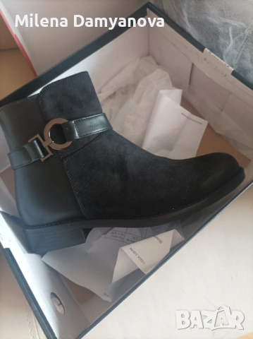 Боти, естествена кожа и велур