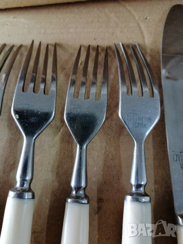 Комплект ножове и вилици от СССР , снимка 5 - Прибори за хранене, готвене и сервиране - 54362455