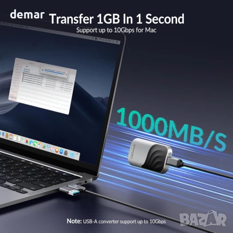 GiGimundo G20 1TB външен SSD, преносим SSD, до 2000MB/s чрез USB-C 3.2 Gen 2x2, снимка 3 - Външни хард дискове - 50469769