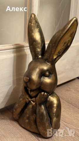 Голям Великденски заек, масивен, ръчно рисуван., снимка 2 - Декорация за дома - 53156660