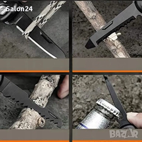 Мултифункционално джобно ножче с клещи, 2 триона, отварачка, чук, снимка 3 - Ножове - 52221782