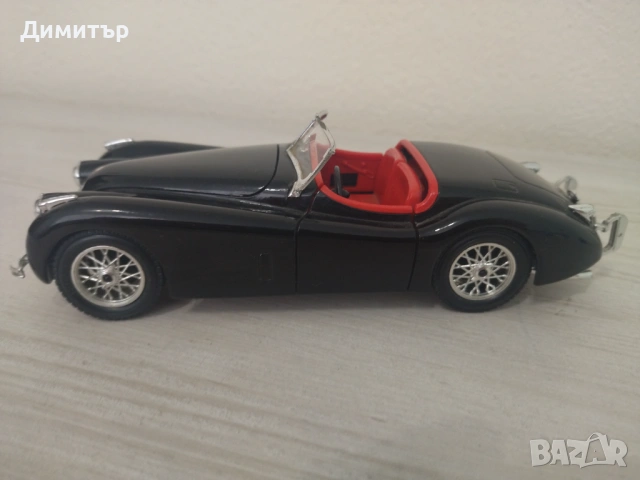 Метална количка Jaguar XK120 -1/24 !!!, снимка 7 - Колекции - 54135915