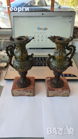 Красиви антикварни френски вази , снимка 2 - Антикварни и старинни предмети - 38499374