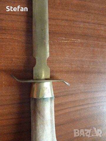 Стар месингов нож за писма, снимка 2 - Антикварни и старинни предмети - 42260748