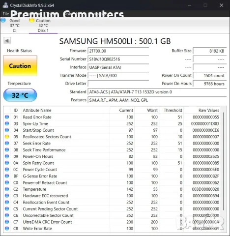 Хард дискове за лаптоп (2.5") - 1TB, 750GB, 500GB, 320GB, 250GB (Тествани), снимка 7 - Твърди дискове - 55946856