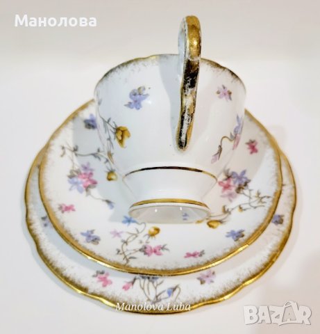 Троен сет Royal Stafford, модел  Violets Pompadour., снимка 10 - Колекции - 44252013