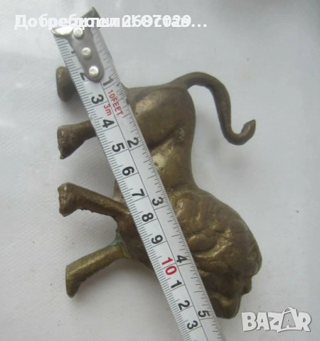 Фигури метал - патка бронз и дърво, антика птица, мишок мишка котка и лъв, снимка 17 - Статуетки - 40211635