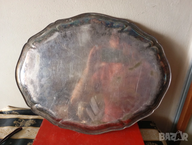Винтидж посребрен поднос,табла, снимка 4 - Други ценни предмети - 54278875