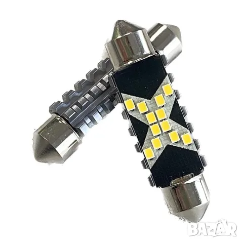 LED крушки софитни 41mm 12-24V 2 броя, снимка 2 - Аксесоари и консумативи - 55864934