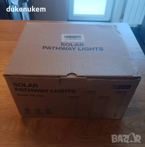 Комплект от 8 соларни LED лампи за градина, водоустойчиви, снимка 13 - Външни лампи - 52129013