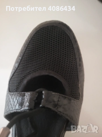 Спортни дамски обувки, кожа, лак и текстил, снимка 5 - Дамски ежедневни обувки - 53315200