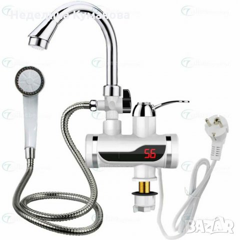 Нагревател за чешма с вертикален или хоризонтален монтаж - С Душ, снимка 1