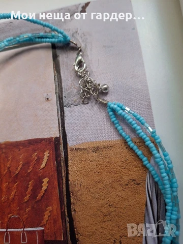 Колие мъниста с седеф.Ръчна изработка, Лондон , снимка 3 - Колиета, медальони, синджири - 50963233