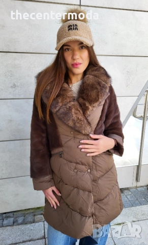 Дамско яке в кафяво 