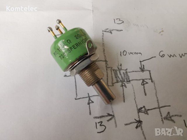 Потенциометър жичен 100к