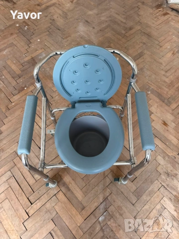 Сгъваем инвалиден стол с гърне на колелца MBK-156, снимка 5 - Други - 53912688