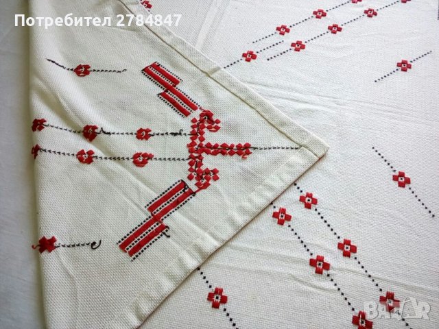 Каре с ръчна бродерия на панама , снимка 3 - Покривки за маси - 37603765