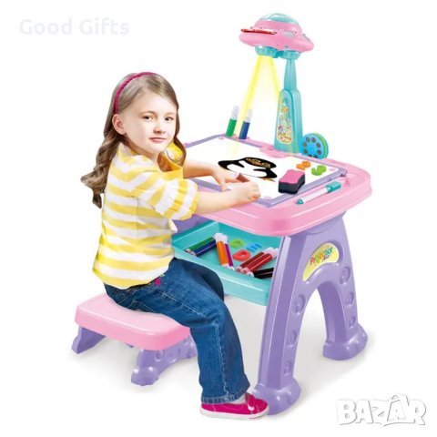 Детска маса с проектор за рисуване, снимка 6 - Рисуване и оцветяване - 42861837