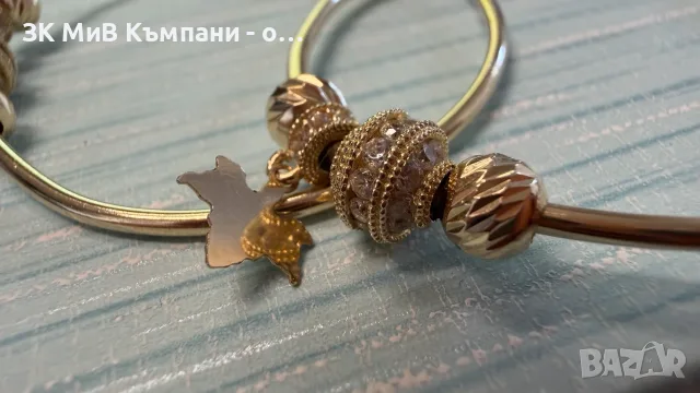Златни обеци Пандора 14 карата 6.16гр 