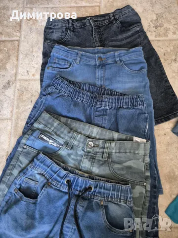 Намалени! 5 броя дънкови панталонки за момче 12-13 г.