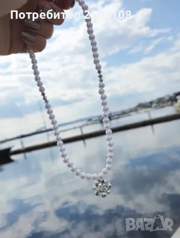 Перлено колие с маргаритка, снимка 1