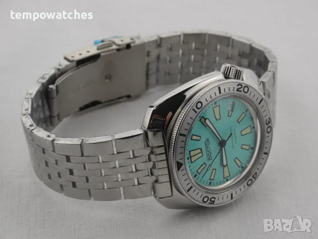 ВОСТОК АМФИБИЯ АВТОМАТИЧЕН-"ЧЕРЕПАХА"-"TIFFANY" ref: 70088В, снимка 9 - Мъжки - 48082149