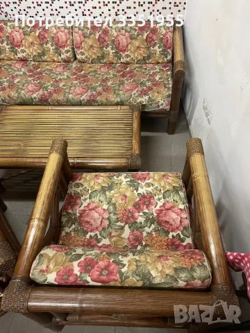 Уникален градински сет Бамбук ниско сядане, снимка 5 - Градински мебели, декорация  - 49311254