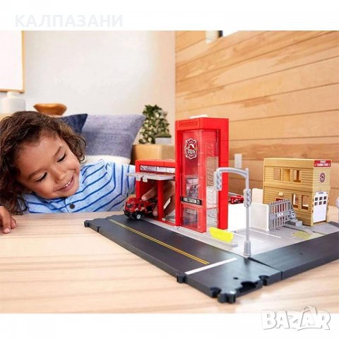 Matchbox Action Drivers Пожарна станция HBD74, снимка 7 - Коли, камиони, мотори, писти - 38669759