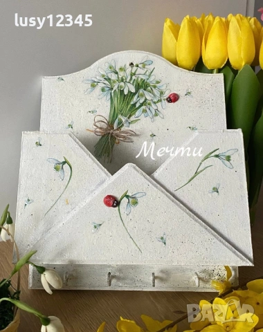 Органайзер-закачалка с кокичета!, снимка 2 - Декорация за дома - 53184374