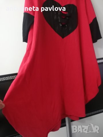 Рокля -туника с кожено сърце , снимка 2 - Рокли - 40536122