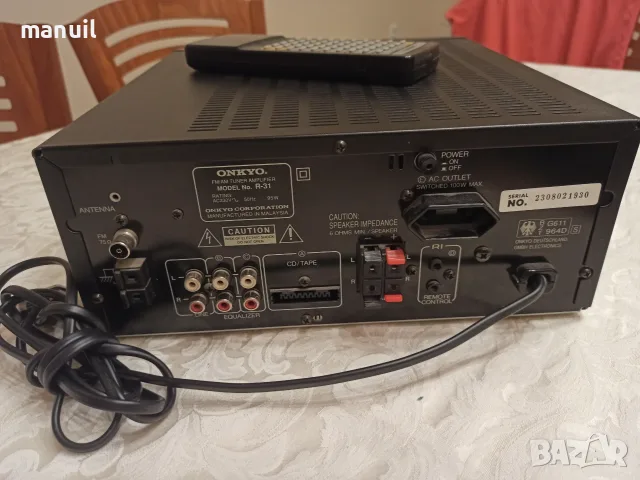Продавам Усилвател Onkyo R-31, снимка 2 - Ресийвъри, усилватели, смесителни пултове - 55771090