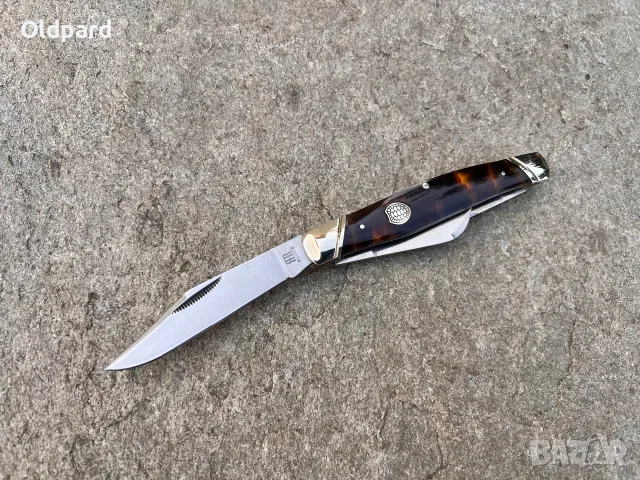 Колекционерски джобен сгъваем нож с три остриета Stockman Tortoise.  (Rough Ryder) RR2439